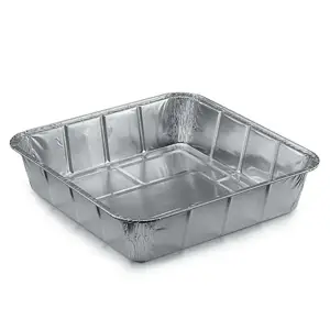 Foremka aluminiowa do pieczenia kwadratowa 229x229x50mm 2000ml srebrnista.