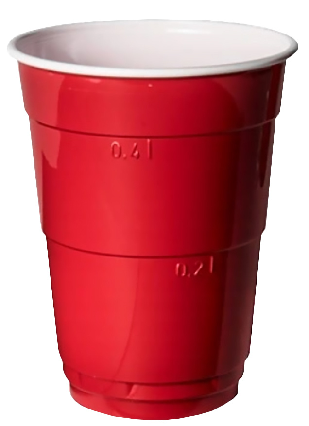 Kubek do piwa 0,4L CZERWONY 50szt Przezroczysty kubek PP do piwa, koloru czerwonego, pojemność: 0,4L. Opakowanie zawiera: 10szt ...