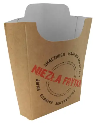 Pudełko papier. Frytka 200g  100szt "NIEZŁA FRYTKA"
