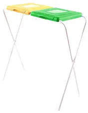 Uniwersaly stojak do worków na śmieci, wykonany z bardzo dobrej jakości plastiku. Stojak posiada bardzo praktyczną plastikową ramkę utrzymującą worek.

   *Całkowita wysokość wynosi: 87 cm.
   *Worki na śmieci o pojemności 120L
   *2 komory: żółty ...