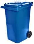 Kosz plastikowy 240L Klapa+kółka NIEBIESKI