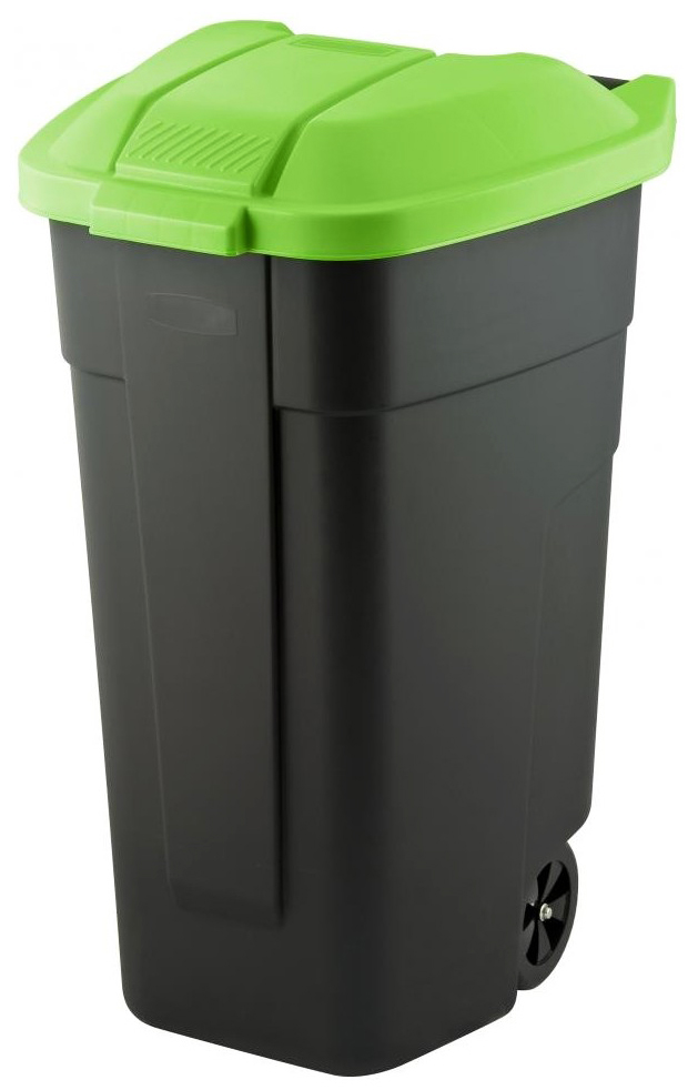 Kosz plastikowy 110L Klapa+kółka POKRYWA ZIELONA *Pojemnik na odpady przydatny na działce, przy domu, w firmie.
*Wykonany z wysokogatunkowego plastiku, jest wytrzymały na uszkodzenia mechaniczne czy te spowodowane czynnikami atmosferycznymi.
*Zbiornik jest otwierany ręcznie przy pomocy pokryw...