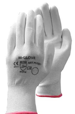 Rękawice ochronne wykonane z białe elastycznej dzianiny rylonowej, bez szwów, powlekane w części chwytnej białym poliuretanem, zakończone elastycznym ściągaczem.
Doskonale dopasowują się do dłoni ręki dzięki czemu zapewniają zręczność, a porowata powi...