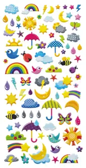 Naklejki z pianki MIX RóżneCLA