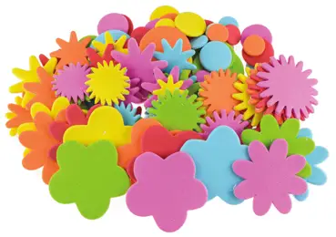 Naklejki z pianki KWIATKI 72sztPVC15