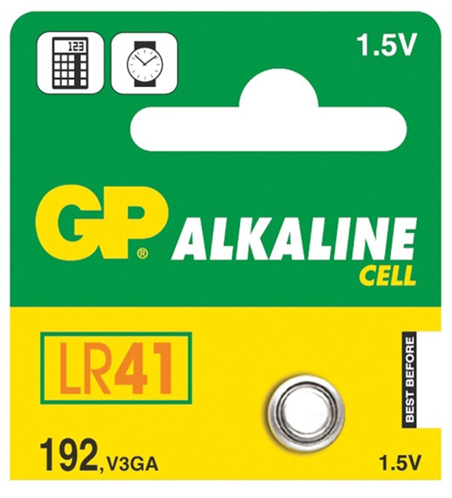 Bateria GP 192 alkaliczna okrągła LR41 1,5V do urządzeń elektronicznych