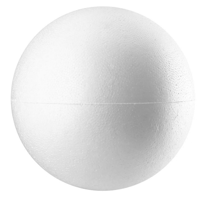 KULA STYROPIANOWA 12cm SB 12 Kula styropianowa 12 cm biała do ozdabiania i dekoracji