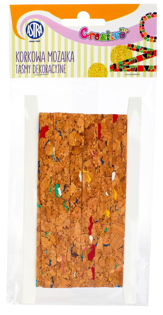 Taśma dekoracyjna-korkowa fantazjaASTRA Taśma dekoracyjna korkowa fantazja nadaje się do ozdabiania papieru, świec, różnych pudełek, albumów, zakłądek w książkach itp.
Wymiary: 10mmx2m