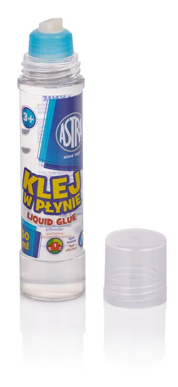Klej w płynie ASTRA Liquid Glue 50ml z niebieskim aplikatorem i przezroczystą butelką