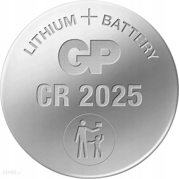 Bateria GP CR 2025 litowa 3V guzikowa srebrna