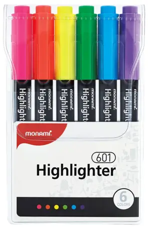 Zakreślacze 6szt MIX/ 601 MONAMIASTRA
