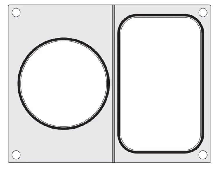 *Wymienna matryca do zgrzewarki Hendi 976722
   *Wykonana z polerowanego aluminium
   *Czarna silikonowa uszczelka
   *Długość: 178mm
   *Szerokość: 113mm
   *Średnica pojemnika okrągłego: 115mm
