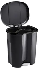 *Kosz z pedałem Trio do segregacji śmieci z trzema osobnymi komorami wewnątrz kosza.
   *Produkt wykonany z wysokiej jakości tworzywa sztucznego.
   *Elegancki wygląd doskonale komponuje się z nowoczesną aranżacją kuchni.
   *Konstrukcja pokrywy poz...