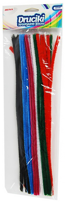 Druciki kreatywne 40szt/30cmDR01 Druciki kreatywne 30 cm, 40 sztuk w różnych kolorach, do prac rękodzielniczych i tworzenia zabawek.