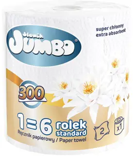 Ręcznik celuloza 2war. MAXI 0,4kg 60mb SŁONIK JUMBO 1=6  300 listków