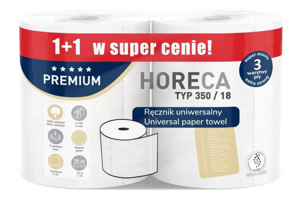 Ręcznik kuchenny HORECA Premium 2 sztuki 3-warstwowy 70 metrów uniwersalny.