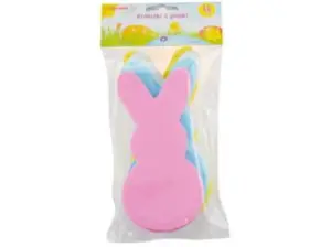 Króliczek z pianki 12 szt PVE 07 Króliczek z pianki, idealne do wszelkich prac manualnych, ozdobnych oraz dekoratorskich. Doskonałe do tworzenia ozdób wielkanocnych. Opakowanie zawiera: mix 12 kolorów.