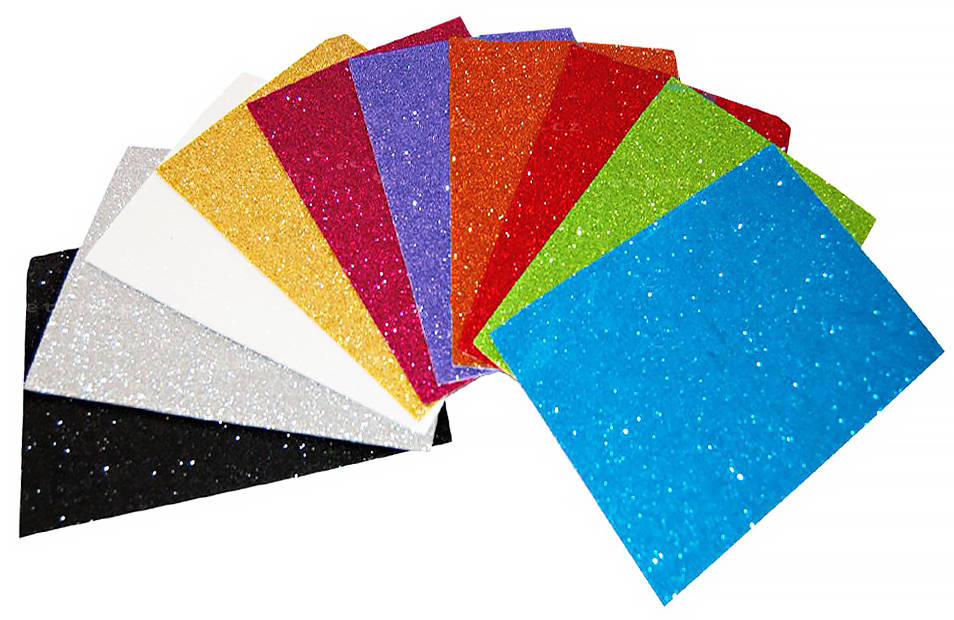 Piankowe arkusze A4 z brokatem Happy Color, 5 sztuk w różnych kolorach