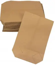 Torebki papierowe 0,25 KG "3"  10kg Szare Makulatura bez Atestu - widok alternatywny