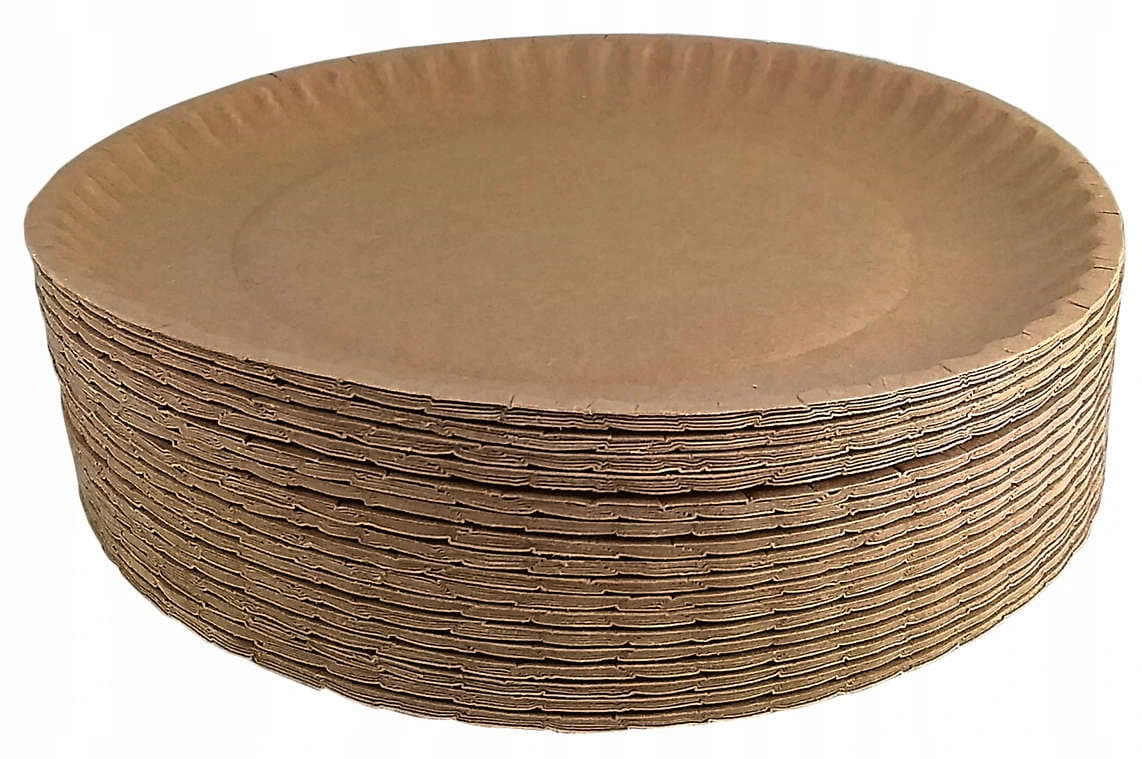 Talerz papierowy 22cm kraft 100szt w opakowaniu