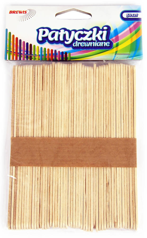 Patyczki Kreatywne 14cm 50szt PND 140 JUMBO W naturalnym kolorze drewna lub w podstawowej palecie barw o różnej długości, szerokości i kształcie ,do zastosowania na zajęciach plastycznych i również na zajęciach matematycznych. Patyczki świetnie nadają się do wszelkiego rodzaju dziecięcej aktywno...