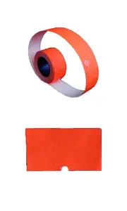 Taśma do metkownic jednorzędowa 22x12mm prosta czerwona