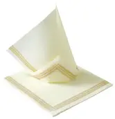 Serwetka restauracyjna 38/38 2war. 50szt"TENDANCE" KREMOWA Z PASKAMI