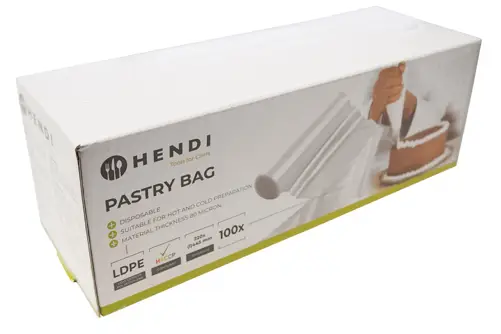 Rękaw CUKIERNICZY foliowy 100szt do wyciskania kremu 44,5x22cm do szprycowania *Worki do szprycowania antypoślizgowe
*Kolor niebieski
*Jednorazowe worki biodegradowalne,
*Odpowiednie do ciepłej i zimnej masy,
*Zgodne ze standardami HACCP,
*Grubość folii: 80 mikronów,
*Opakowanie - rolka 100 szt.
*Wielk...