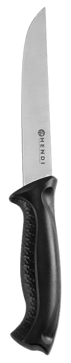Nóż do mięsa HENDI Standard 15 cm, czarny uchwyt z polipropylenu, ostrze ze stali nierdzewnej.