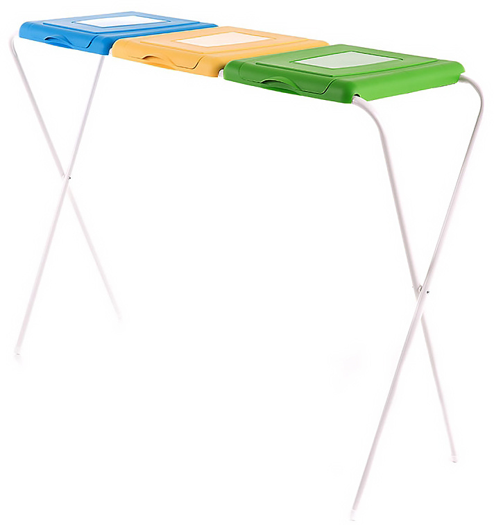 Uniwersaly stojak do worków na śmieci, wykonany z bardzo dobrej jakości plastiku. Stojak posiada bardzo praktyczną plastikową ramkę utrzymującą worek.

   *Całkowita wysokość wynosi: 87 cm.
   *Worki na śmieci o pojemności 120L
   *3 komory: żółty,...