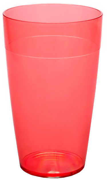 PC Szklanka ECO Czerwona 330ml śred. 7cm wys. 11,8cm Szklanka ECO z poliwęglanu 330ml czerwona, gładkie ścianki, średnica 7cm wysokość 11,8cm.