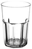 Nietłukące się naczynia z poliwęglanu, który jest tworzywem sztucznym o bardzo dobrych własnościach mechanicznych. Jego twardość i odporność na ściskanie jest zbliżona do aluminium. Mogą być myte od 2000 do 3000 cykli bez zmatowienia. Utrzymują ciepło ...