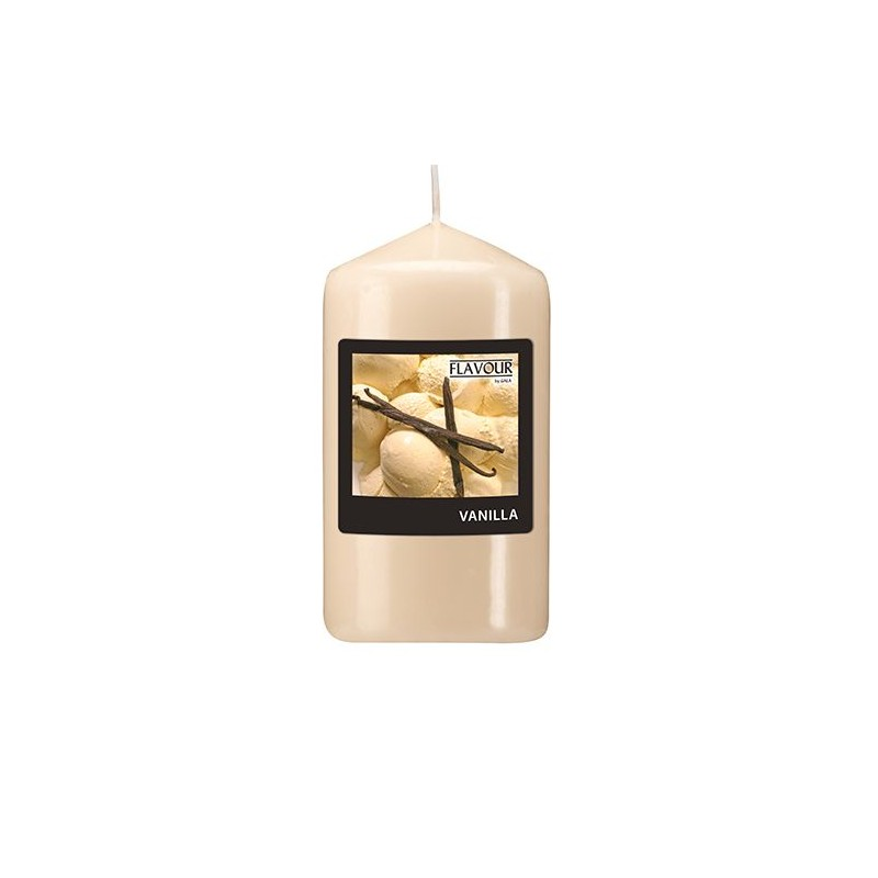 Świeca zapachowa pieńkowa Vanilla kremowa 11 cm 1 sztuka