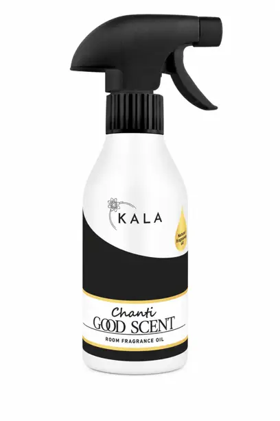 Odświeżacz powietrza KALA Good Scent Chanti 250ml w sprayu z czarno-białą etykietą na białym tle.