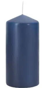 Świeca PIEŃKOWA  fi 4cm/ 9 cm 1 szt Ciemno NIEBIESKI