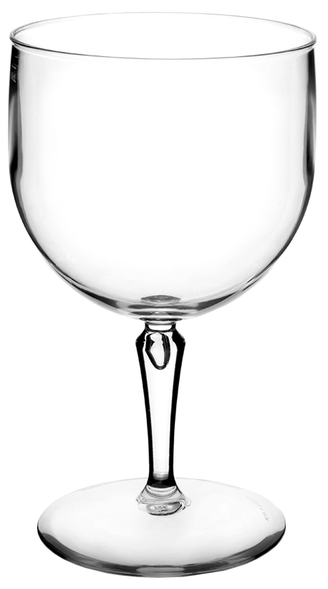 Kielich poliweglanu transparent 670ml na nóżce, średnica 10,3cm wysokość 19cm