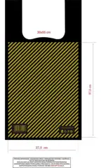 Torba foliowa LDPE koszulka 30/9/55cm 50szt grubość 40 mikrony