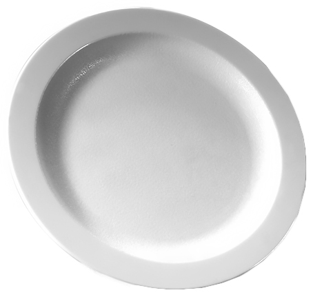 Talerz średni z poliwęglanu transparent, średnica 24 cm, wysokość 2,4 cm