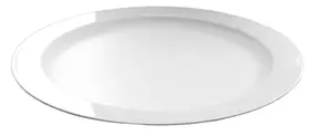 Talerz duży biały z poliwęglanu, średnica 27 cm, głębokie dno, odporne na stłuczenie naczynia gastronomiczne.