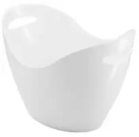 PC Kosz na lód SZAMPAN Biały 3,5L śred. 20,5cm x 26,5cm wys. 19,5cm Kosz na lód SZAMPAN biały z poliwęglanu, pojemność 3,5L, wymiary 20,5cm x 26,5cm x 19,5cm.
