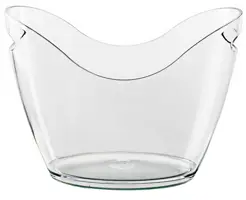 PC Kosz na lód SZAMPAN Transparent 3,5L śred. 20,5cm x 26,5cm wys. 19,5cm Kosz na lód szampan transparent poliwęglan 3,5L z uchwytami bocznych