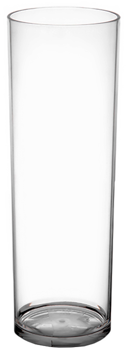 PC Szklanka LONG DRINK Transp. 220ml śred. 5,2cm wys. 15,3cm Szklanka long drink z poliwęglanu przezroczysta 220ml, wysoka, walcowata, o średnicy 5,2cm