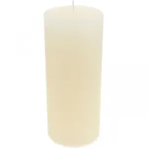 Świeca PIEŃKOWA fi 8cm/ 10cm 1szt Kość słoniowa IVORY płaska góra świecy