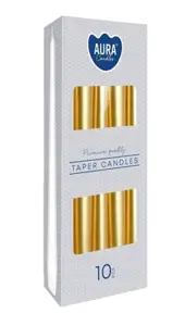 Świeca stożkowa kolor fi 2,2 / 25cm 1 szt ZŁOTA pojed zapakow. Nietłukące się naczynia z poliwęglanu, który jest tworzywem sztucznym o bardzo dobrych własnościach mechanicznych. Jego twardość i odporność na ściskanie jest zbliżona do aluminium. Mogą być myte od 2000 do 3000 cykli bez zmatowienia. Utrzymują ciepło ...