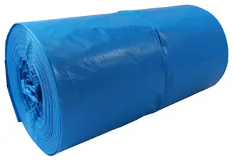 Worki na śmieci LD 60l niebieskie na rolce 20 sztuk z folii LDPE grubość 21 mikronów