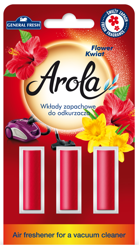 Wkłady Arola od General Fresh to produkt przeznaczony do umieszczania w odkurzaczu, który uwalnia przyjemny wiosenny aromat podczas sprzątania. To szybki i praktyczny sposób na odświeżanie powietrza bez dodatkowego wysiłku, jednocześnie produkt niweluj...