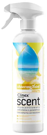 Wysoce skoncentrowany odświeżacz powietrza Clinex Scent jest unikalnym produktem do zastosowania we wszelkiego rodzaju pomieszczeniach. Idealny do odświeżania powietrza w biurach, przestrzeniach dla palących, pokojach gościnnych, toaletach. Unikalna nu...