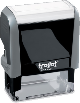 Pieczątka Automat bez gumki 4911 i 9511 14/38 TRODAT Trodat Printy 4911 to pieczątka firmowa w wersji standard. Kompaktowa, klasyczna i bardzo dobrze zaprojektowana. Wyposażona została w blokadę, dzięki której przypadkowe użycie staje się niemożliwe.