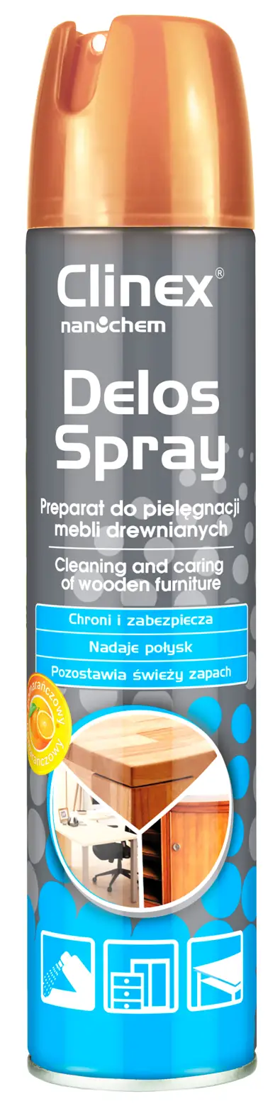 CLINEX Delos Spray 300ml Pielęgnacja mebli drewnianych