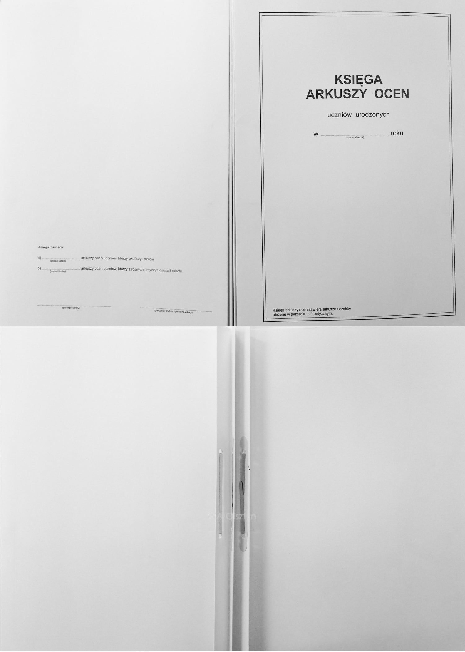 DR Księga Arkuszy Ocen A4Men-9 Druki akcydensowe przeznaczone do wypełniania, wykorzystywane w czynnościach urzędowych, handlowych. Niezbędne w funkcjonowaniu firm, urzędów i innych jednostek zgodnie z obowiązującymi normami prawnymi.